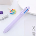 Penna a sfera multicolore lilla pastello con 6 inchiostri e una clip da taschino - Viola