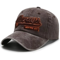 Berretto da baseball vintage lavato grigio scuro con ricamo Always 75 New York City - caffè