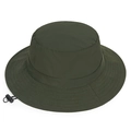Army green wide brim sun hat for men with adjustable drawstring and quick-dry fabric - Adjustable / Green