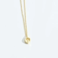 Minimalist gold tone initial G pendant necklace with a delicate link chain for women - Letter G