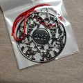 Silver metal snowman ornament with 2025 engraving and a red cord for Christmas decor - 2025 Antique Silver / Antique Silver