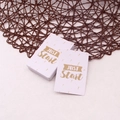 White inspirational gift card with gold JUST Start typography and textured finish - INS Blessing Card #8 - JUST Start