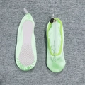 Light green satin ballet shoe makeup bag with zipper closure and non-slip sole - Light Green