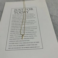 Minimalist 14K gold plated necklace with a vertical bar pendant on a display card - Letter-I