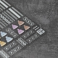 Détails de stickers d'ongles 3D en relief avec motifs et textures de pulls tricotés - Texture de Pull Rose (to345) Relief
