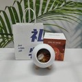 White spherical little pet house bluetooth speaker with cat model in a premium gift box set - Bluetooth Style + Blue Gift Bag / White
