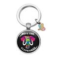 Portachiavi in acciaio inossidabile con elefante e ciondolo Save The Elephants - Elefante (Save the elephants)