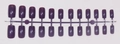 Glossy deep plum square press-on nails set with shiny UV top coat and smooth finish - Deep Purple (CFL-28)