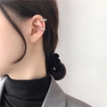 Elegant silver multi-layer heart ear cuff set with hollow design for non-pierced ears - EH0599 Ear Clips Pair