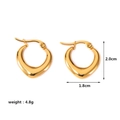 Golden V-shaped stainless steel hoop earrings for women, 2.0cm height with polished finish - Minimalist V-Shape Earrings