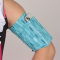 Blue tree pattern sports armband for running, elastic phone holder sleeve for outdoor exercise - XL / Happy Blue Tree