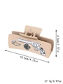 Beige cowboy western leather style hair claw clip with pistol and spade pattern details - Beige Pistol Spade Lightning Style (90022)