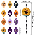 Biologisch afbreekbare Halloween papieren rietjes met pompoen en vleermuis decoraties - Pompoen Geest Stijl / Standaardhoeveelheid