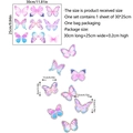 Pink and blue gradient butterfly static window clings in assorted sizes 30x25cm - Gradient Butterfly