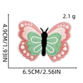 Patch ricamata a farfalla colorata con dimensioni 6.5x4.9cm e design floreale rosa - Farfalla Rosa (6#)