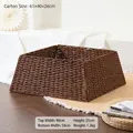 Brown hand-woven Christmas tree collar skirt, dimensions 48cm to 58cm wide by 25cm high - Top 48xBottom 58xH 25cm / Square Paper Rope Dark Brown