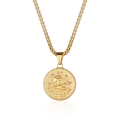 Goldene Capricorn Sternzeichen Kette mit 3D Relief Anhänger aus hochwertigem Edelstahl - Gold Steinbock