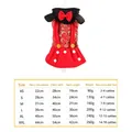 Size chart for coral fleece cartoon dog reindeer costume with chest and back measurements - XS / Minnie Style Transformation Outfit