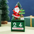 Christmas wooden countdown calendar with Santa Claus and December 24 date display - Santa Claus Calendar