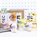 Set of 6 cute creative resin animal figurines with funny blue signs for desk decor - 1188-35 Office Mate Set
