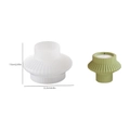 Green accordion stripe resin candle mold and DIY silicone storage jar 7.5cm tall - NO.7 Striped Lantern Candle Cup