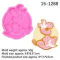 Stampo in silicone rosa stile cinese con luna e nuvole per decorazioni di torte - Rosa