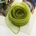 Grasgroene 60x60cm chiffon vierkante sjaal geknoopt als een roos voor dansoptreden - 8# (Grasgroen) / 60x60cm