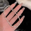 Minimalistisches Armband mit silbernen Würfelperlen und verstellbarem Verschluss - S463 Silber