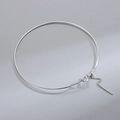 Minimalist S925 sterling silver elastic beaded ring with adjustable pin end design - 925 Silver / Platinum Plated