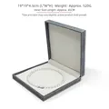 Scatola regalo per collana di perle ottagonale in velluto grigio scuro ed elegante - Velluto ad Angolo Retto / Blu Lago