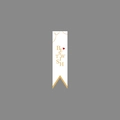 White card tag with golden Best Wish lettering and red heart for wedding favors - PP Swallowtail Style