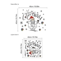 Removable PVC Christmas wall sticker with Santa and snowflakes for living room decor - 40x40cm 1 Sheet / White