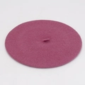 Boina clásica de lana magenta con textura de fieltro suave y estilo retro francés - M (56-58cm) / Rosa Púrpura