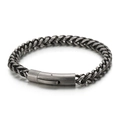 Pulsera de hombre en acero de titanio, cadena de dragón retro acabado gris oscuro - 19cm / Color Acero