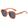 Lunettes de soleil rétro pour enfants avec monture orange vif et verres gris foncé - Monture Orange Verres Gris