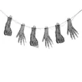 Halloween severed limbs banner decoration featuring bloody hands and feet models - Severed Hands and Feet Garland