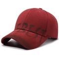 Casquette de baseball bordeaux délavée vintage avec lettrage graffiti style rétro - Réglable / Rouge
