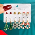 Christmas earrings set with Santa Claus, snowflake, and reindeer designs for women - Christmas Earring Set (HZS2280-2)
