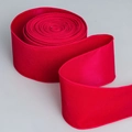 Red velvet Christmas ribbon with wire gold edge for DIY gift box bows decoration - 6cm Width * 10 Yards