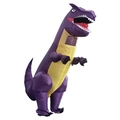 Inflatable T-Rex dinosaur costume in purple and yellow colors for Halloween party fun - Purple Dinosaur / One Size
