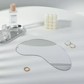Specchio acrilico argento irregolare per fotografia professionale di profumi - Specchio In Acrilico A Mezzaluna/27*12cm