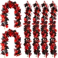 Artificial maple leaf garland in striking red and black autumn decorative hanging vines - 1.7m Black and Red Maple Leaf