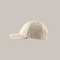 Classic beige corduroy baseball cap for women with adjustable strap in side view - Adjustable / Beige