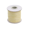 0.5mm pale yellow waxed cotton cord on a white spool for DIY jewelry making - 0.5mm/10 Meters / Beige