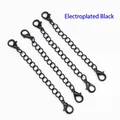 Verlängerungsketten in Elektrophorese-Schwarz mit Doppelkarabiner für DIY-Schmuck - 3 Zoll (1,2 g) / Schwimmschwarz