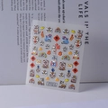 Autocollant nail art 5D en relief avec lion dansant et motifs de sycee dorés - Thème de la Danse du Lion Chinois (FEB-306)