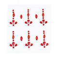 Self-adhesive red acrylic face rhinestones in round and teardrop shapes for makeup - Red Mermaid Tears Stickers
