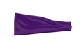 Flat lay of a purple sweat-wicking athletic headband for running and fitness sports - Deep purple