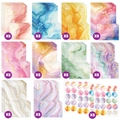 160pcs marble and watercolor stationery set with envelopes and gold foil seals - Envelopes, Letter Paper And Stickers Set