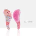 Pink flamingo transparent detangling massage hairbrush for kids 14.5x5.5cm - Small Pink Flamingo
